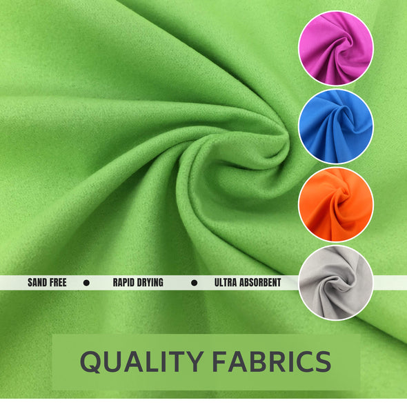 Travel Towel 2 Pack GREEN 71x31+ 31x16 inch