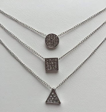 NECKLACE - NKE1242 (TRI SHAPE)