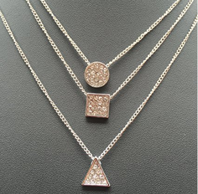 NECKLACE - NKE1242 (TRI SHAPE)