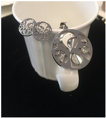 NECKLACE AND EARRING SET - (DOLPHIN SILVER)