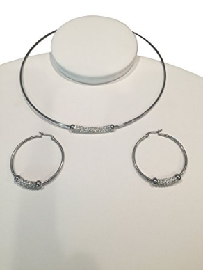NECKLACE AND EARRING SET - (DIAMOND LINE)