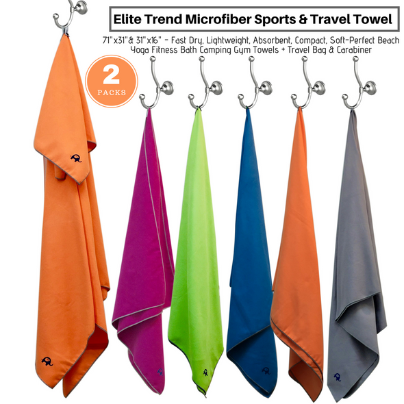 Travel Towel 2pax (Orange) – Elite Trend HQ