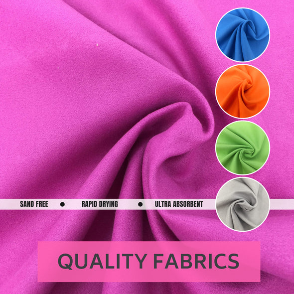 Travel Towel 2 Pack PURPLE 71x31+31x16 inch