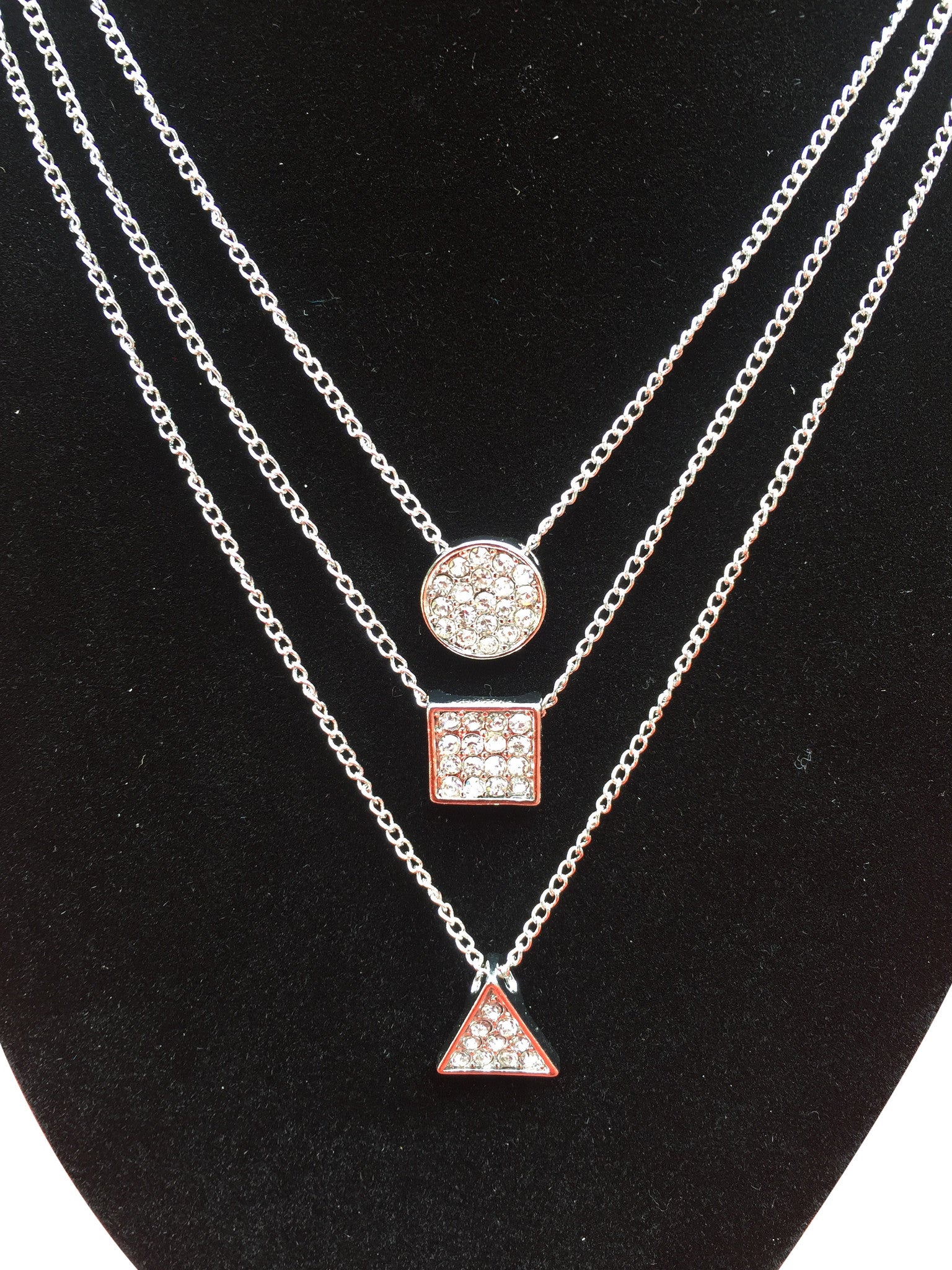 NECKLACE - NKE1242 (TRI SHAPE)