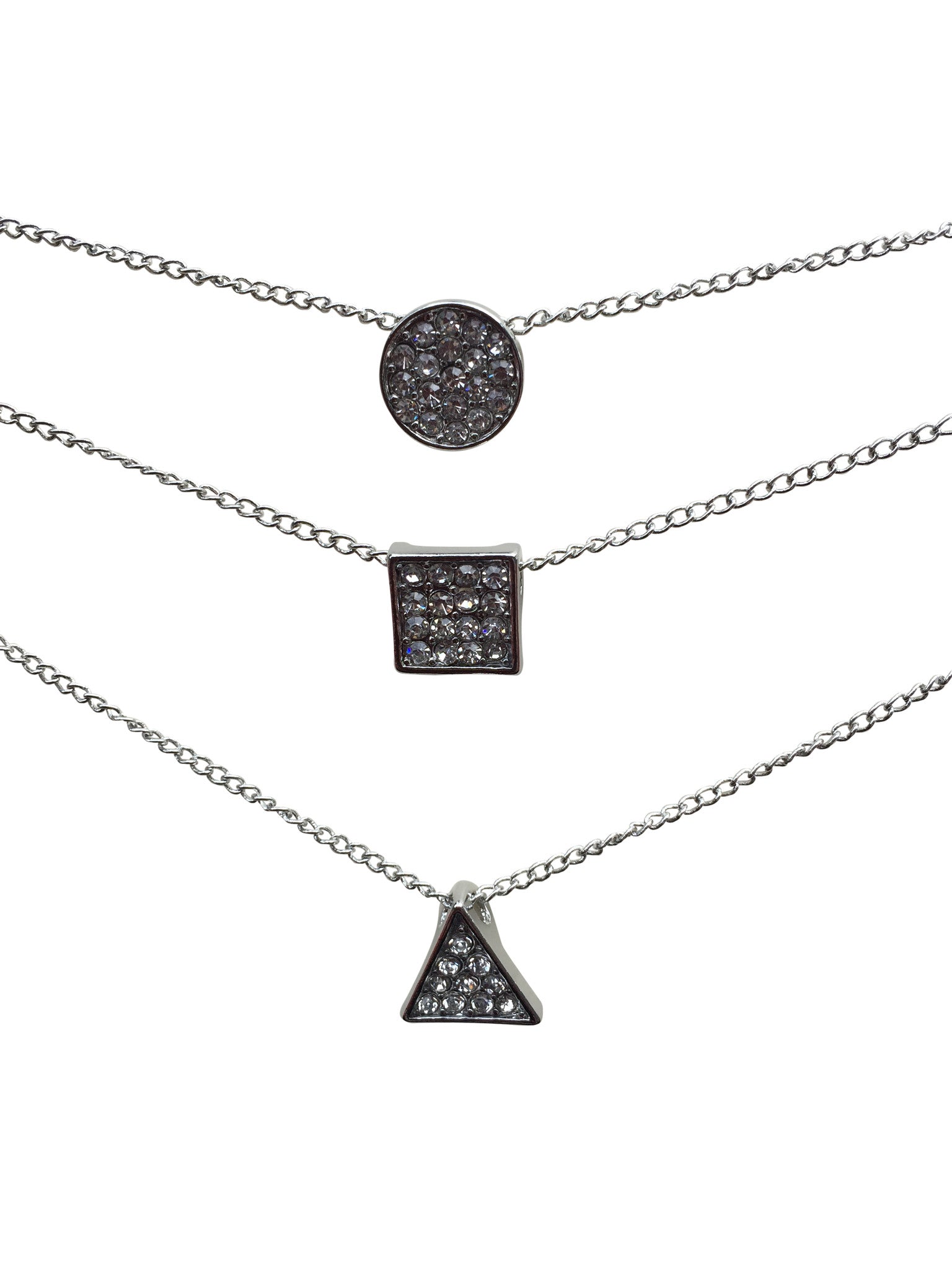 NECKLACE - NKE1242 (TRI SHAPE)