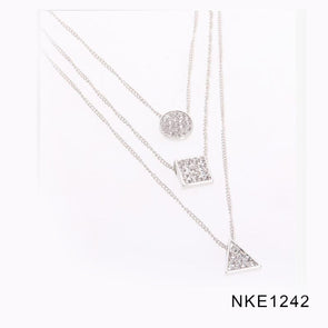 NECKLACE - NKE1242 (TRI SHAPE)