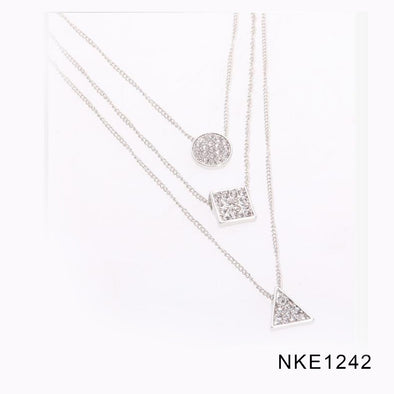 NECKLACE - NKE1242 (TRI SHAPE)