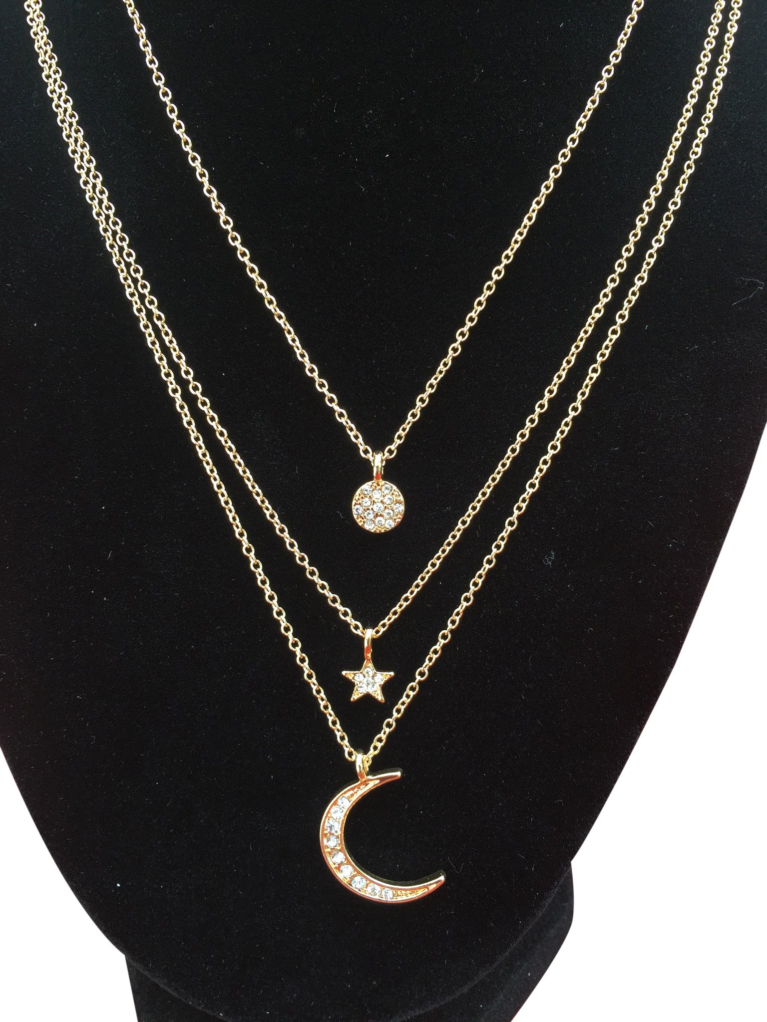 Necklace - NKE1243 (SUN MOON STAR)