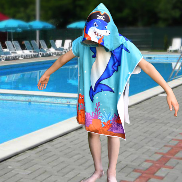Hooded Towel - PIRATE SHARK