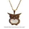 NECKLACE AND EARRING SET - (OWL GOLD)