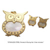 NECKLACE AND EARRING SET - (OWL GOLD)