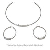 NECKLACE AND EARRING SET - (DIAMOND LINE)
