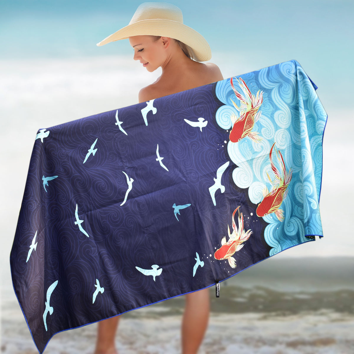 Beach Towel - Koi Fish (78x35 inches)