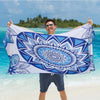 Beach Towel - Blue Flower 63 x 31