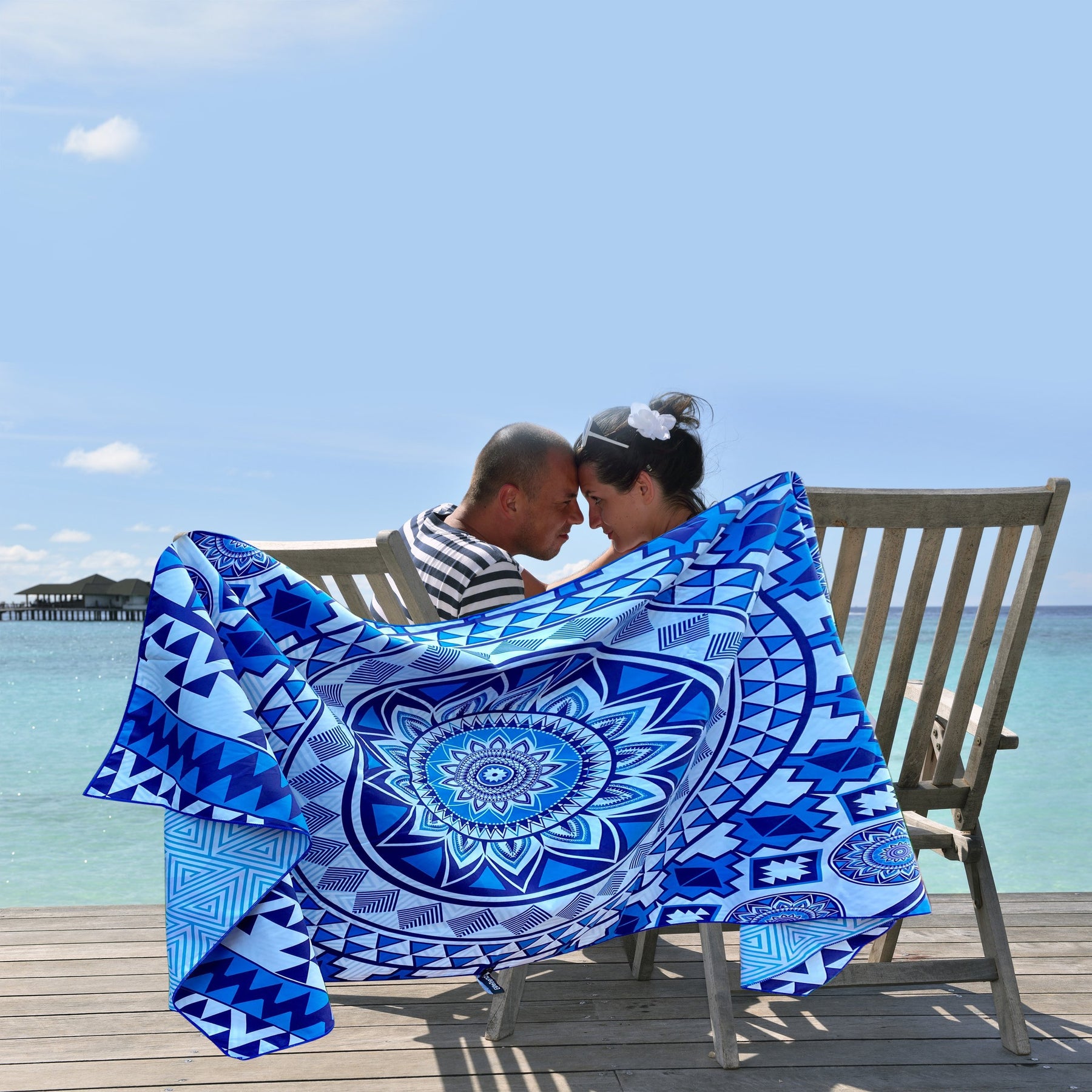 Beach Towel - Blue Angel (78x35 inches)