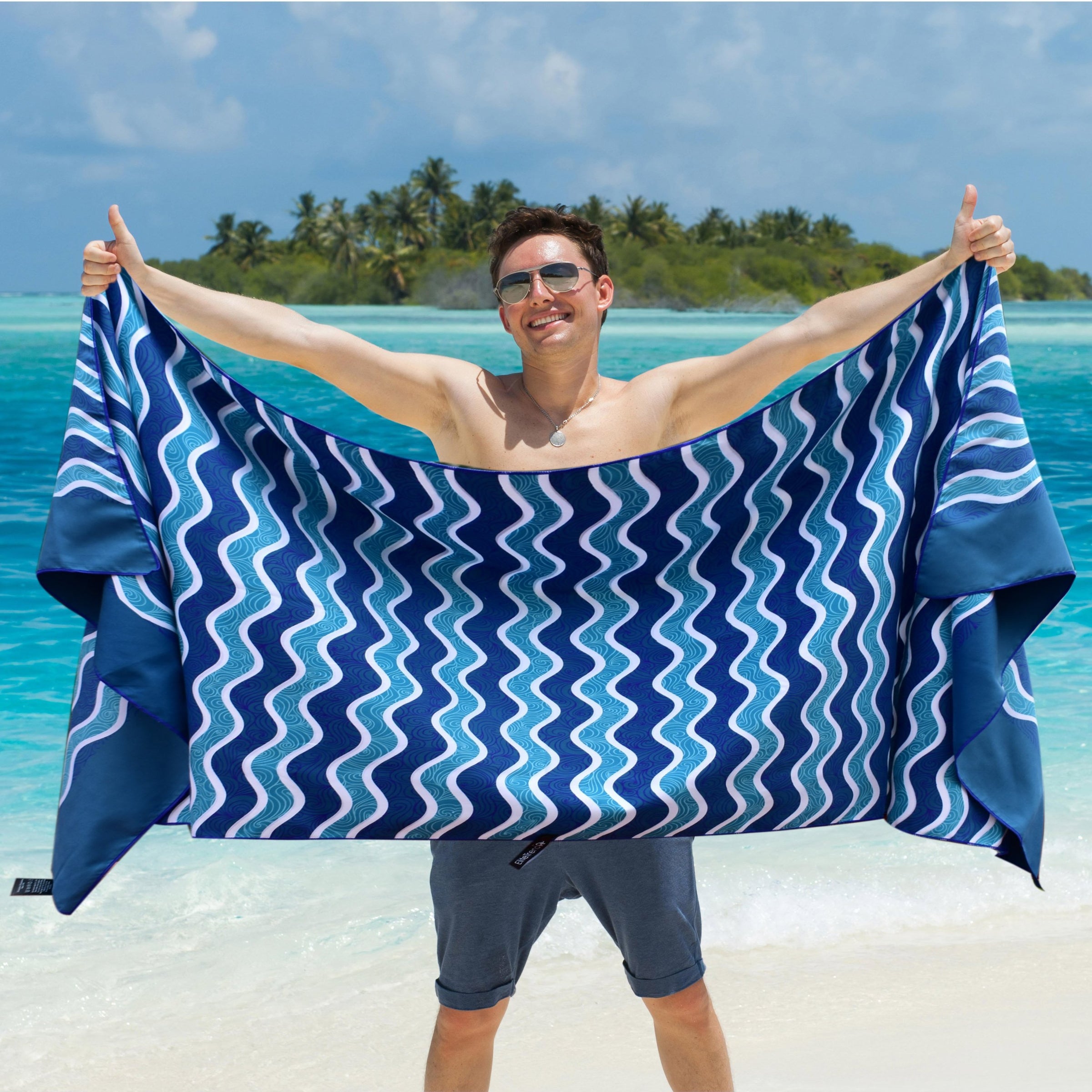 Beach Towel - Blue Sea (78x35 inches)