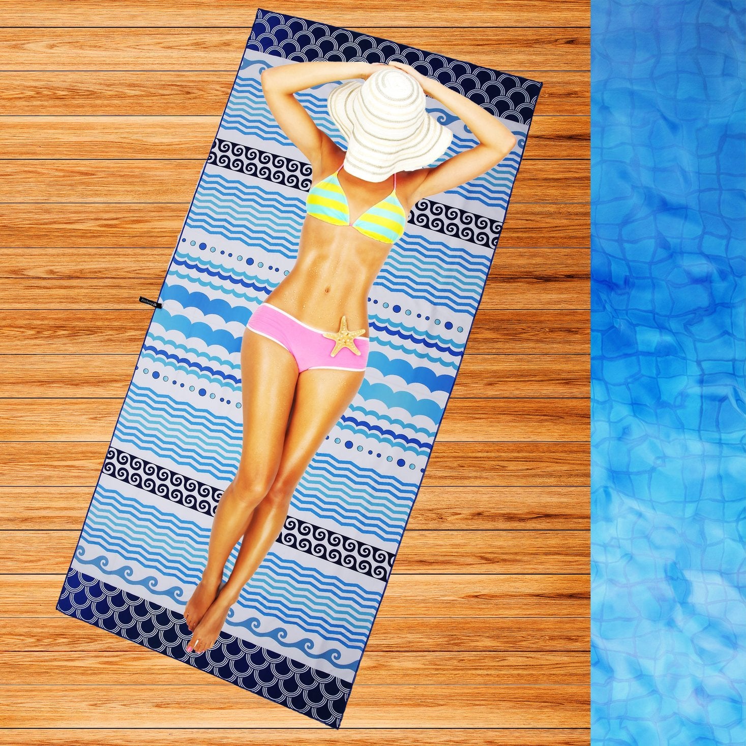 Beach Towel - Waves (78x35 inches)