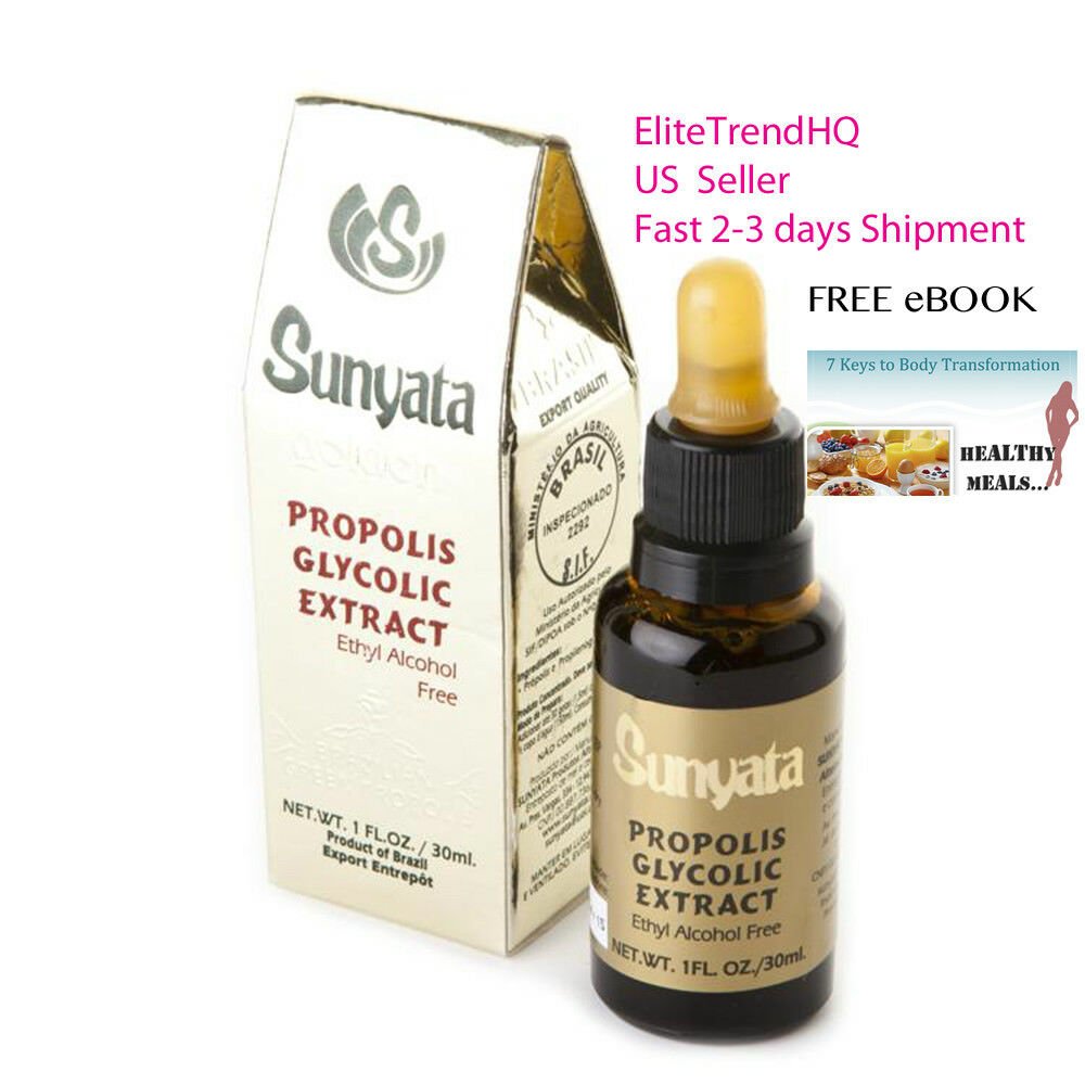 1 Sunyata BEST Brazilian Green BEE Propolis Glycolic  Gold,  Alcohol Free