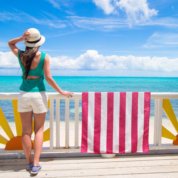 Beach Towel - Cabana Pink (78x35 inches)