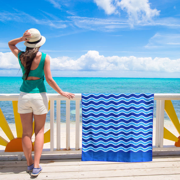 Beach Towel - Blue Sea (78x35 inches)