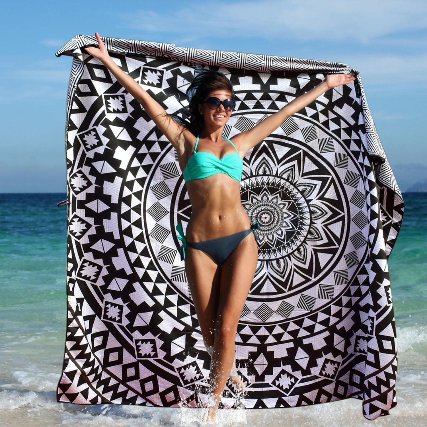 Beach Towel - Black Beauty (72x72 inches)
