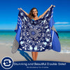 Beach Towel - Blue Flower (78x35 inches)