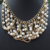 ELITE TREND Designer Jewelry Fashion Gold Plated Faux Pearls 20-22 Inch Necklace and Earring Set
