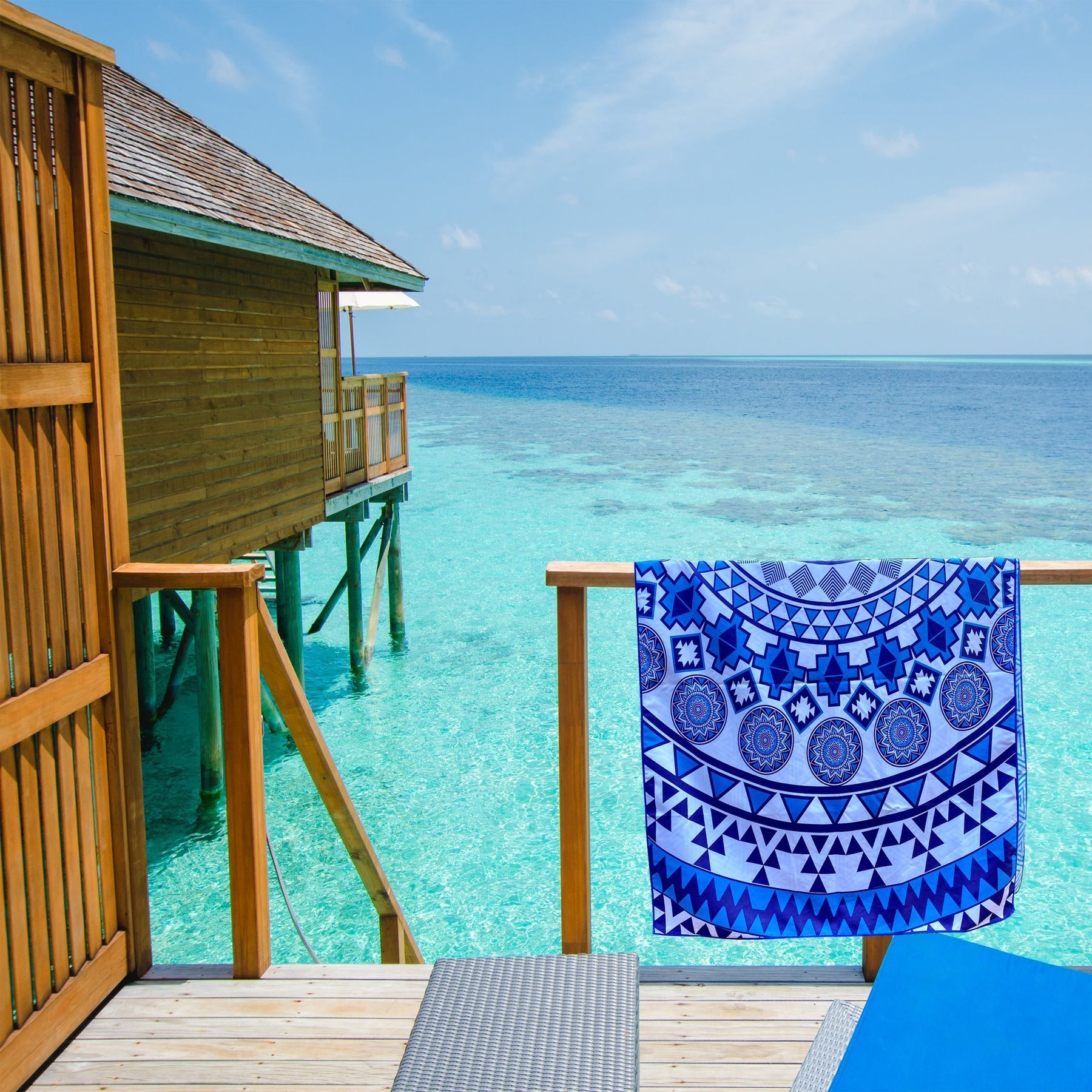 Beach Towel - Blue Angel (78x35 inches)