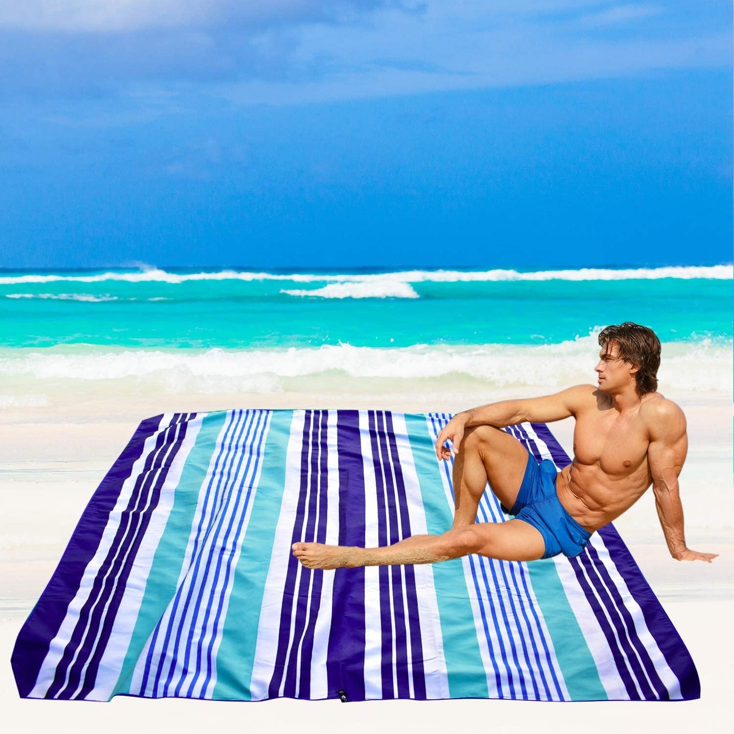 Beach Towel - Wow Ocean (72x72 inches)