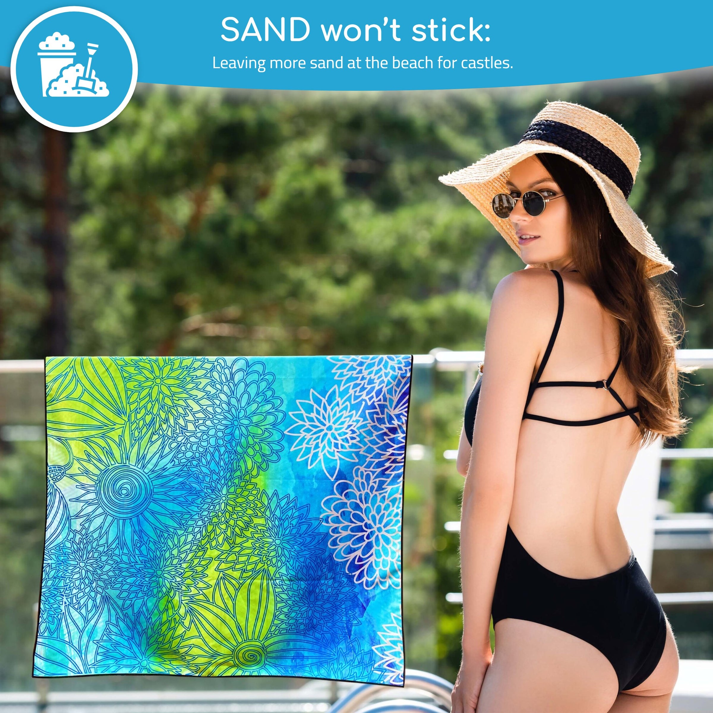 Beach Towel - Blue Green