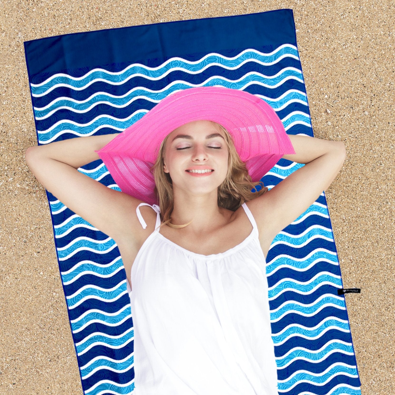 Beach Towel - Blue Sea (78x35 inches)