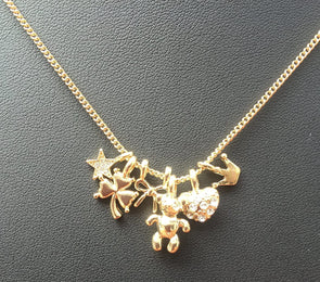 ELITE TREND Designer Style Crystal Jewelry Fashion Gold Color Alloy Colorful Rhinestone 18 Inch Necklaces