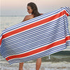 Beach Towel - Blue Red (78x35 inches)