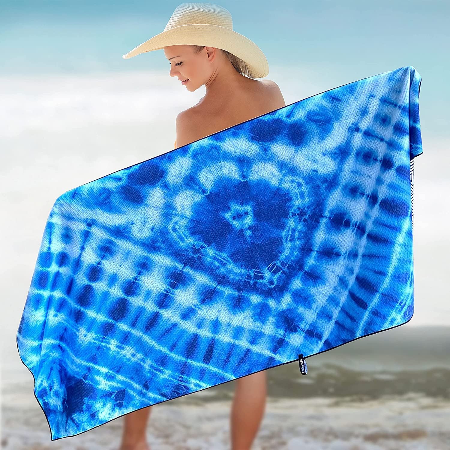 Elite Trend Microfiber Beach Towel for Travel - Oversized XL Waffle (350GSM) 78x35Inch Quick Drying, Lightweight, Fast Dry Towels, Sand Free