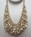 ELITE TREND Designer Jewelry Fashion Gold Plated Faux Pearls 20-22 Inch Necklace and Earring Set