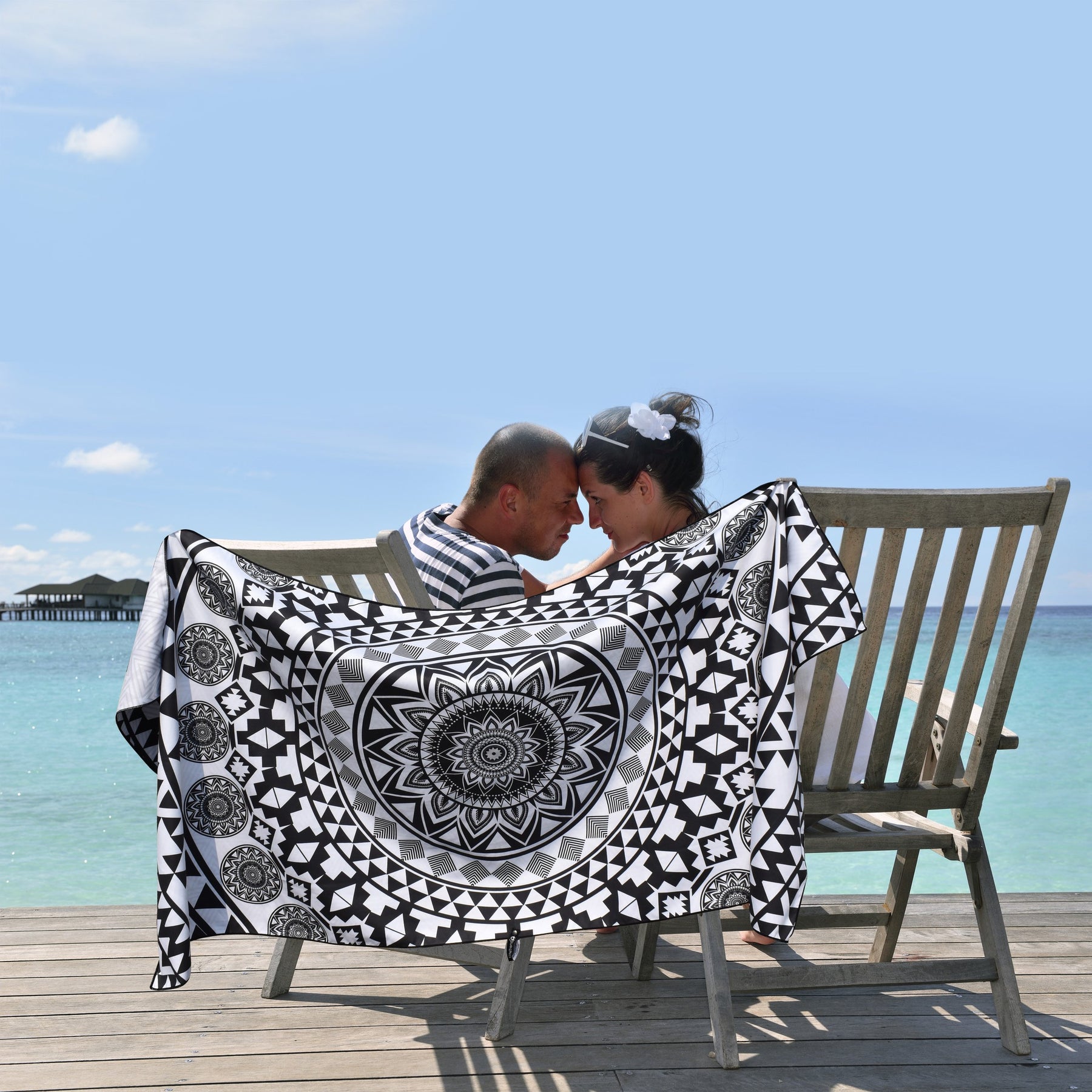 Beach Towel - Black Angel (78x35 inches)