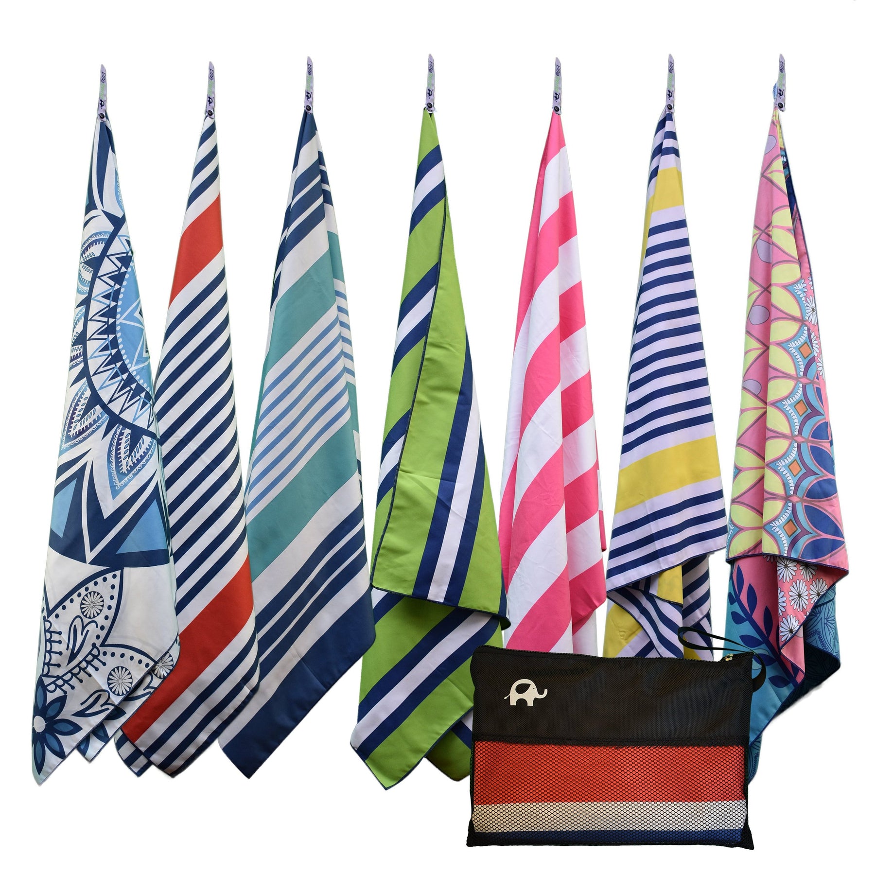 Beach Towel - Blue Red (78x35 inches)