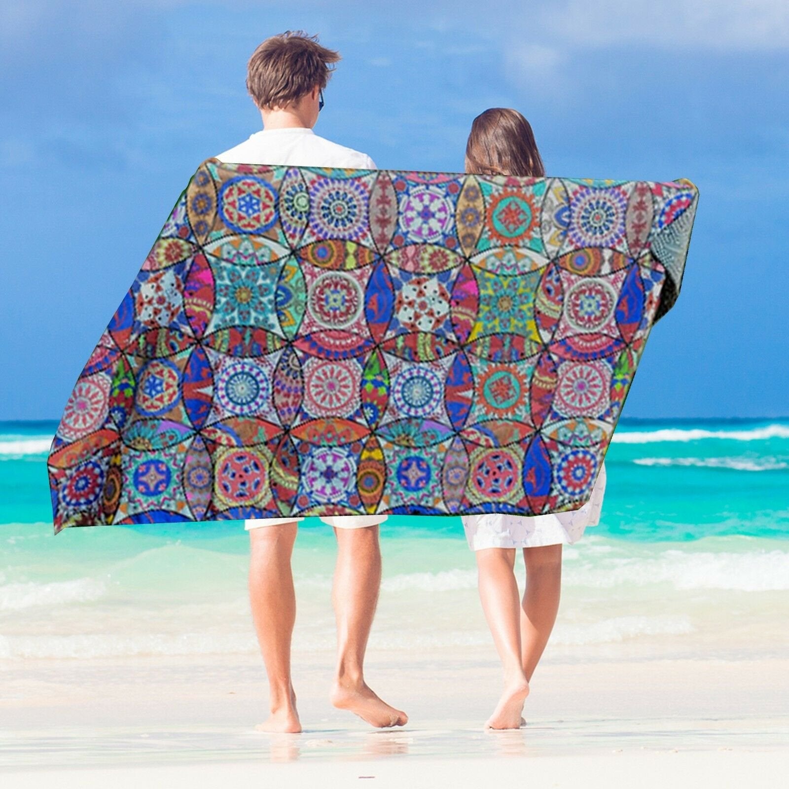 Beach Towel - Mandala (78x35 inches)