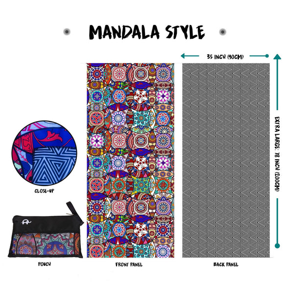 Beach Towel - Mandala (78x35 inches)