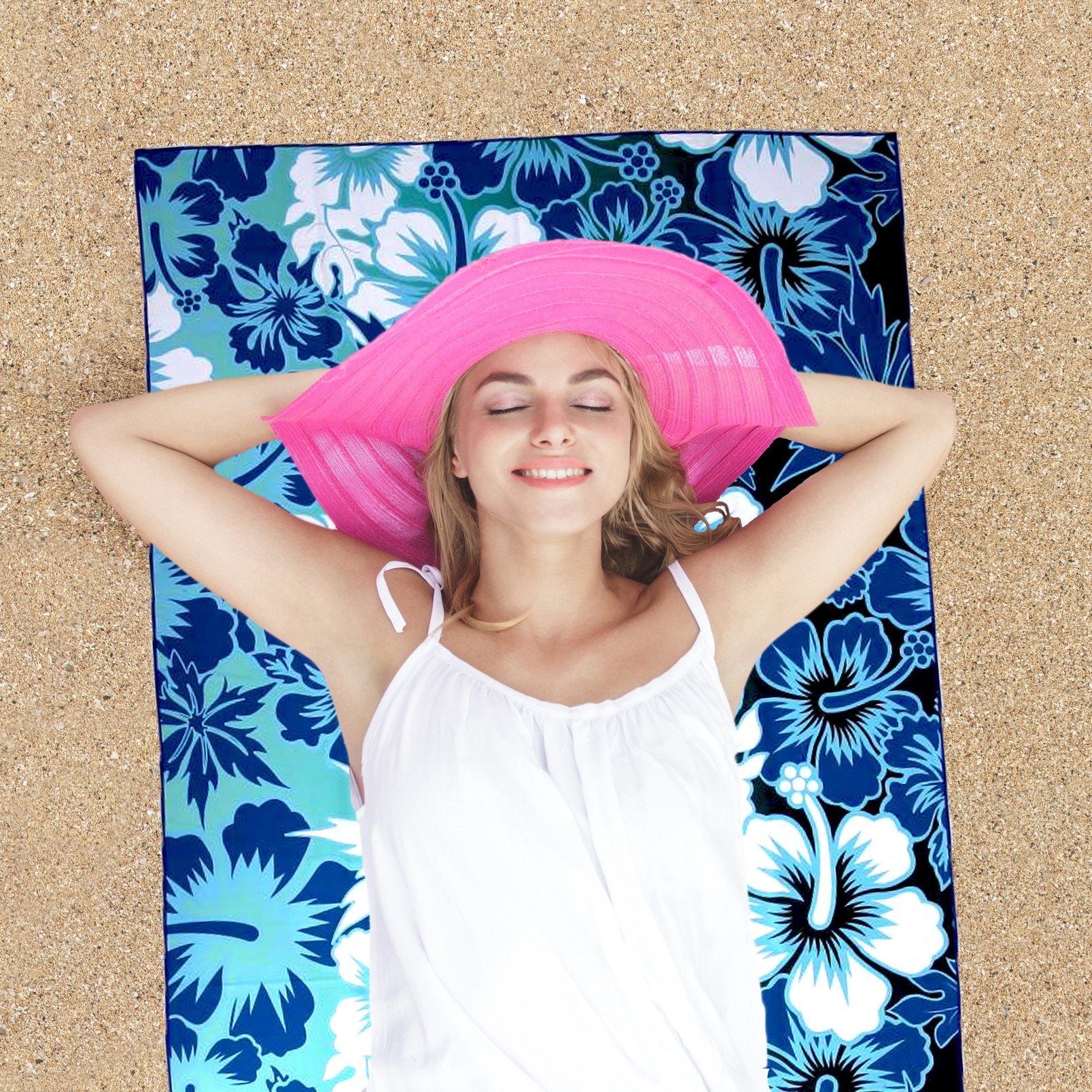 Beach Towel - Hibiscus (78x35 inches)
