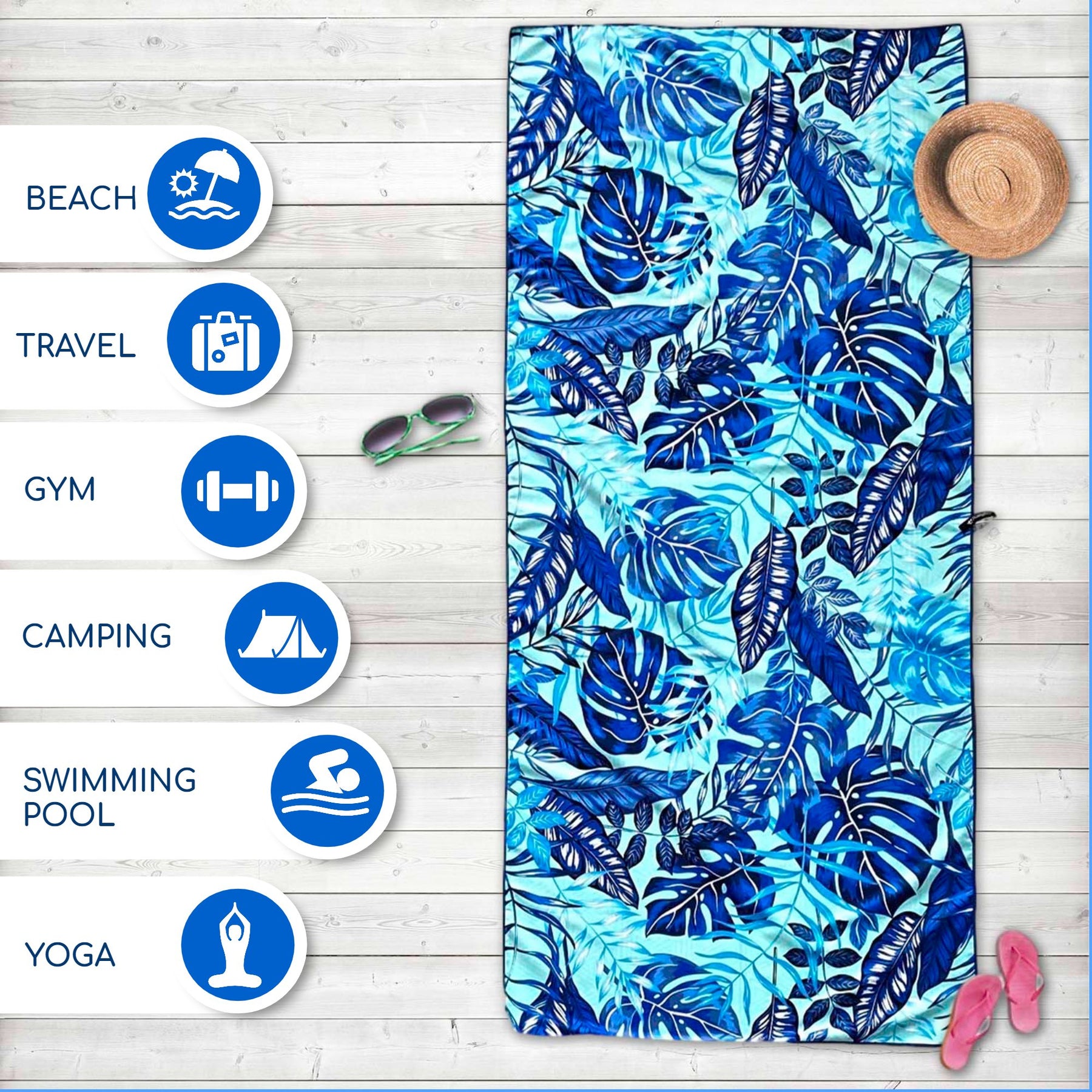 Beach Towel - Palms (78x35 inches)
