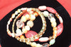 Designer Bohemian Style Crystal Pearls Jewelry Bijoux Fashion Gold Color Alloy Colorful Enamel Rhinestone Flower Multi Layer Bangles Sets by Elite Trend