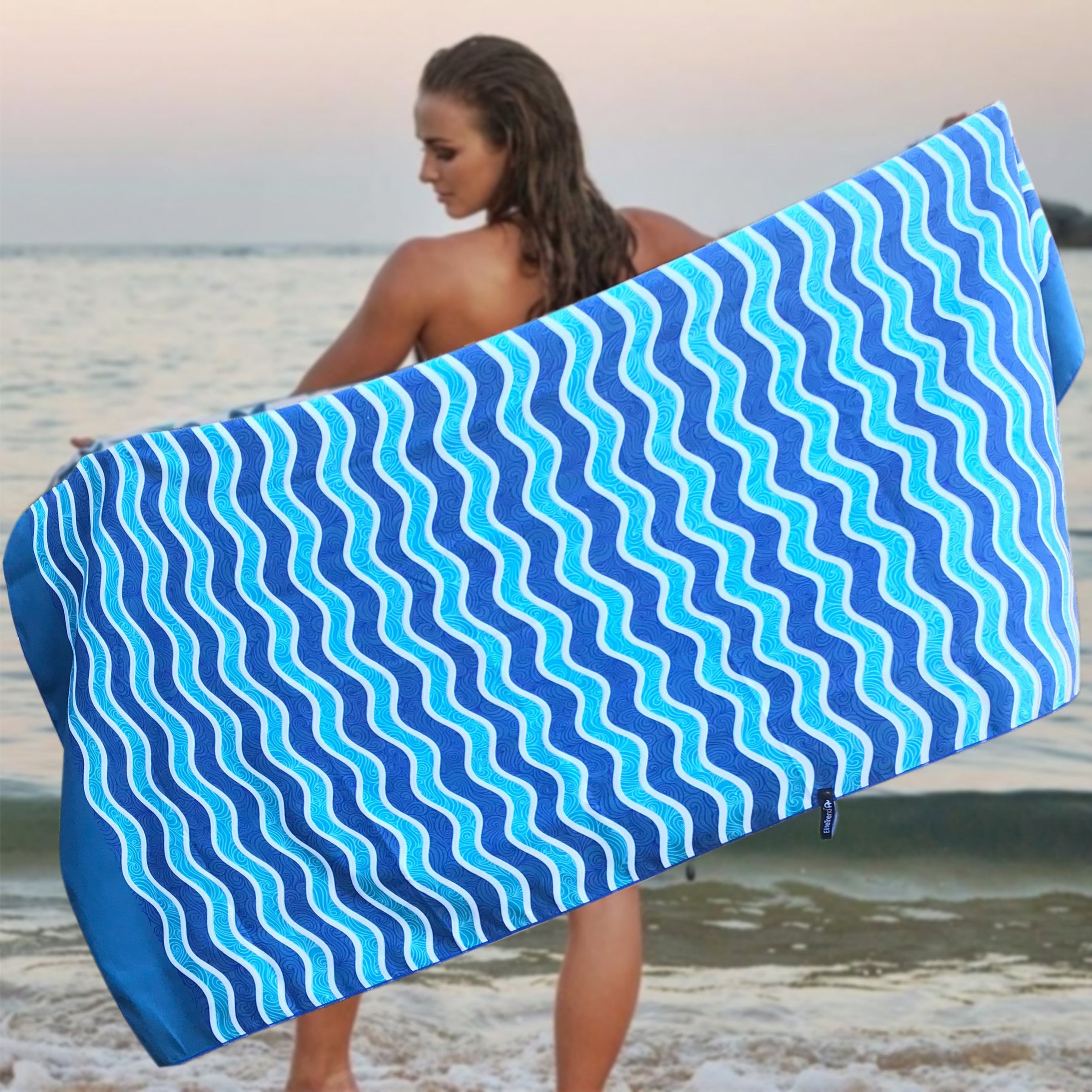 Beach Towel - Blue Sea (78x35 inches)