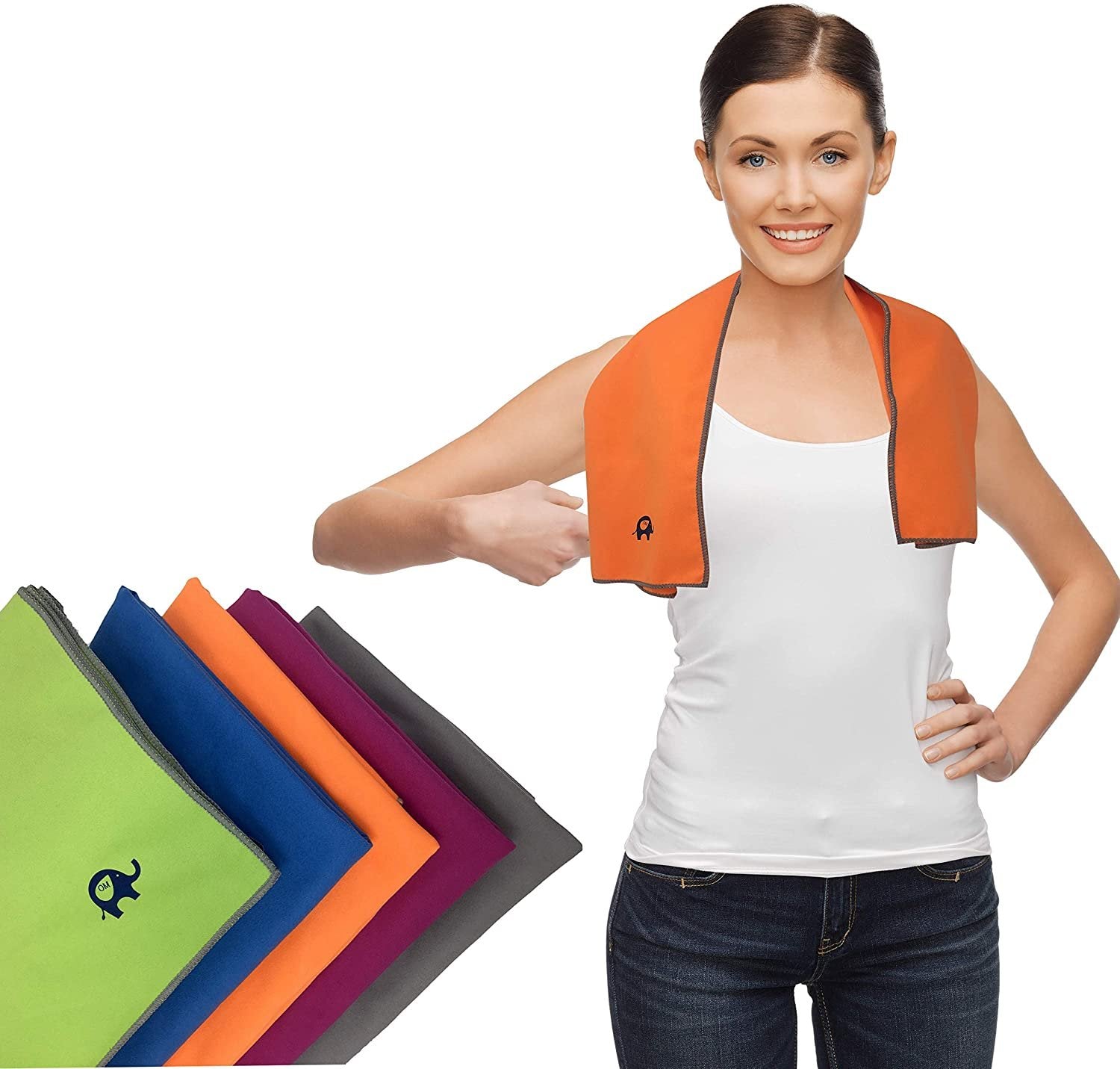 Elite Trend Microfiber Quick Dry Travel Towel:for Gym & Sports 2 Sizes:(XL 71 x 31) and(Small 31x16)- Thin Lightweight, Sand Free Towels