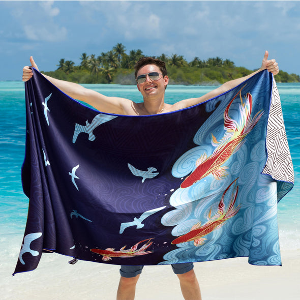 Beach Towel - Koi Fish (78x35 inches)
