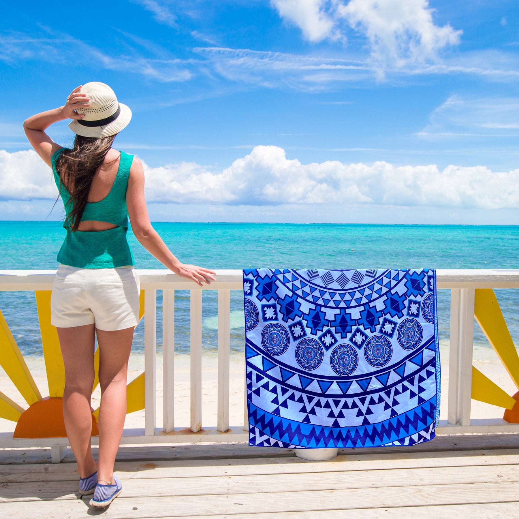 Beach Towel - Blue Angel (78x35 inches)
