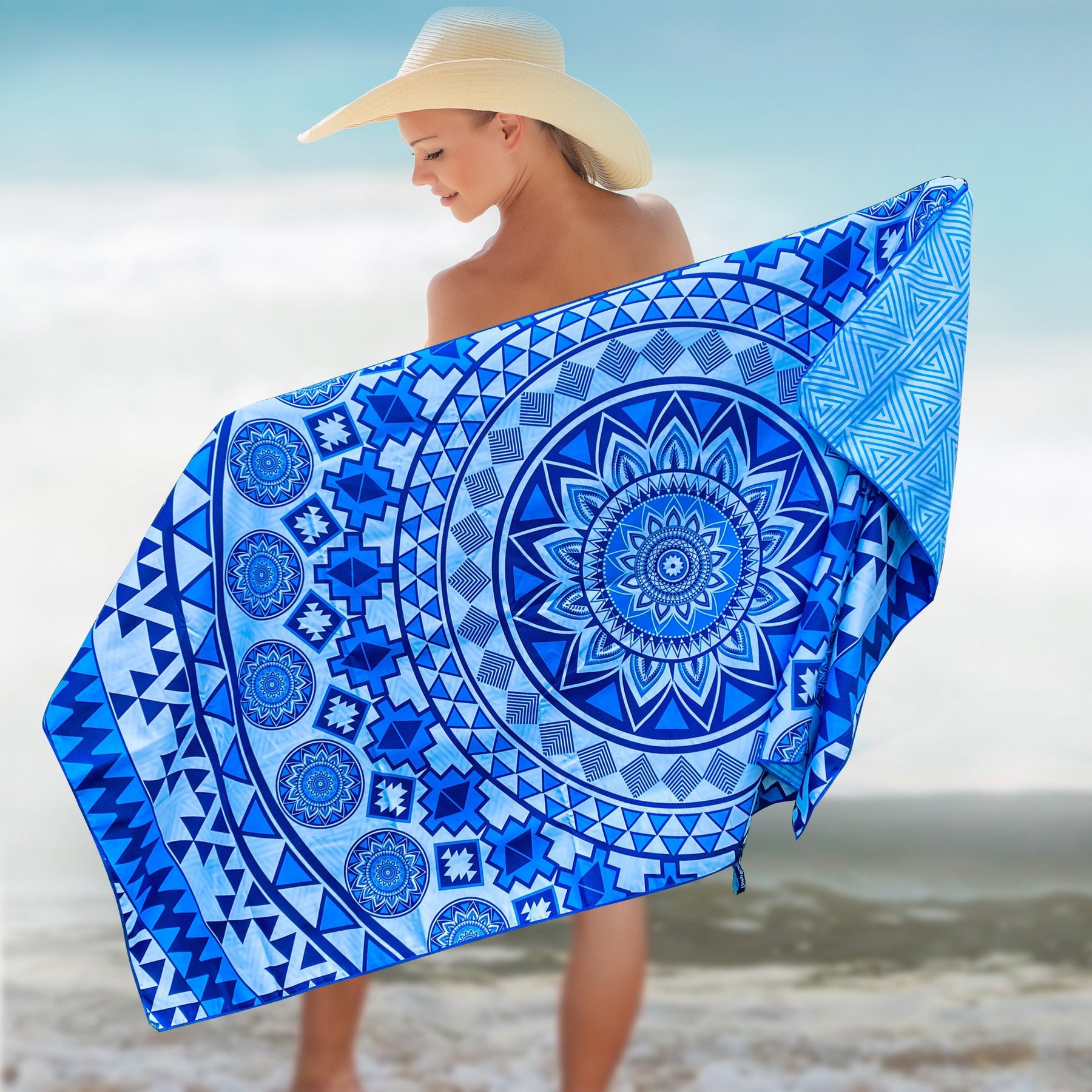 Beach Towel - Blue Angel (78x35 inches)