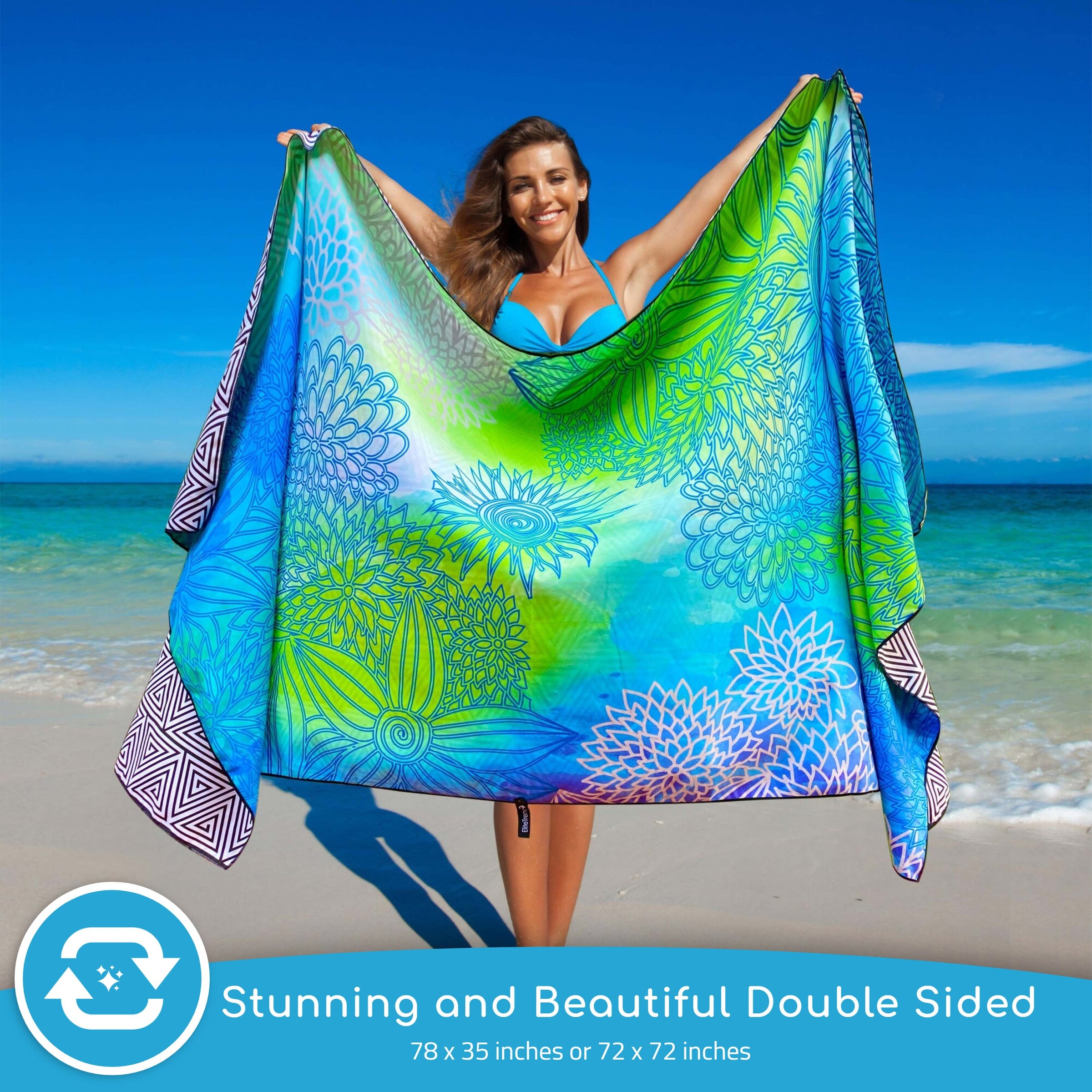 Beach Towel - Blue Green
