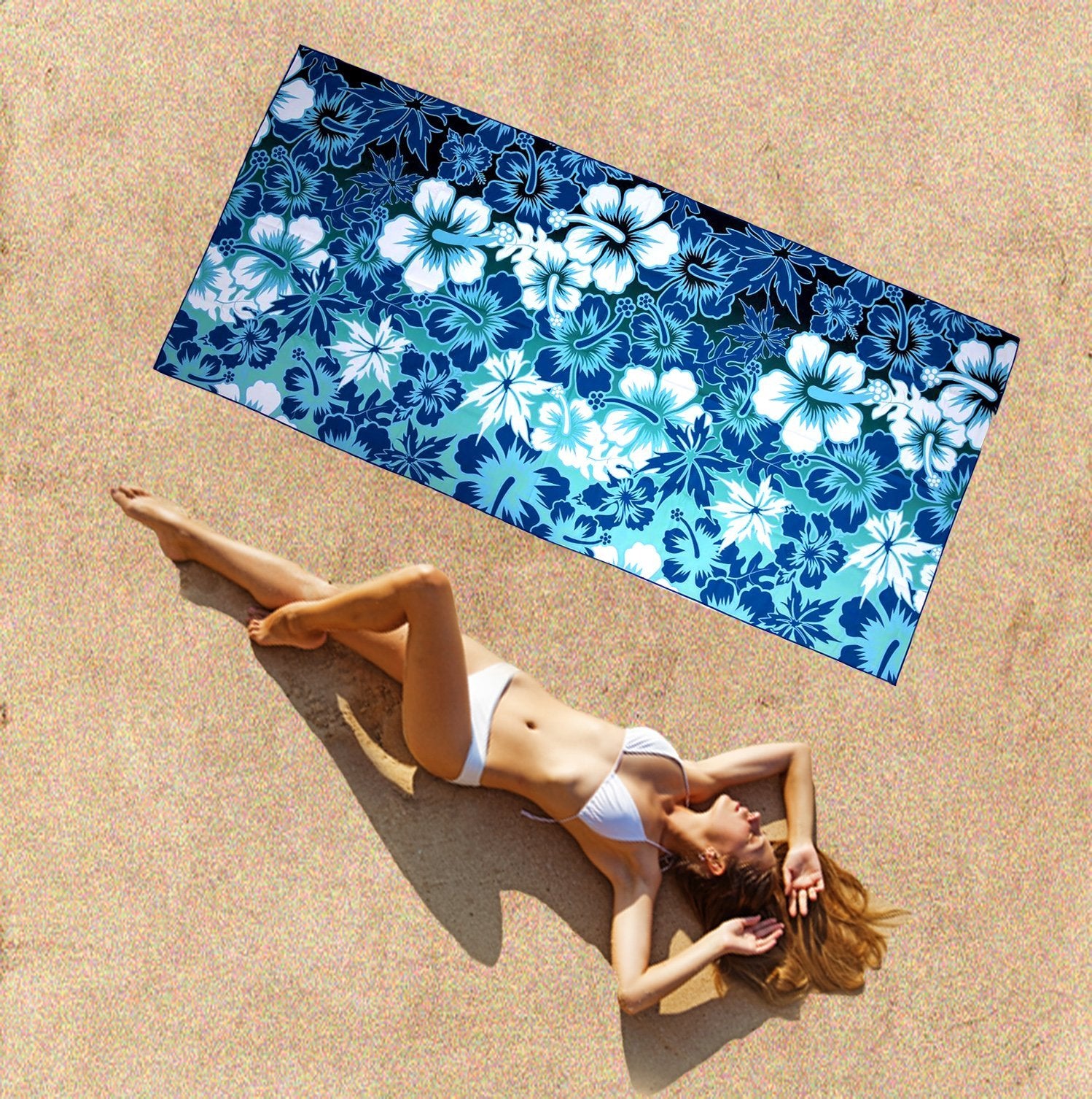 Beach Towel - Hibiscus (78x35 inches)