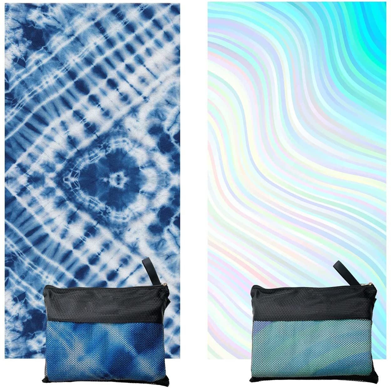 Elite Trend Microfiber Beach Towel for Travel - Oversized XL Waffle (350GSM) 78x35Inch Quick Drying, Lightweight, Fast Dry Towels, Sand Free